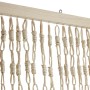 Tenda decorativa per porta in corda di cotone con asta di legno.