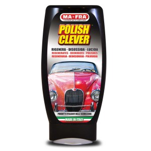 Flacone di Polish Clever di MA-FRA per la cura dell'auto.