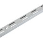 Guida a parete argentata, lunga 200 cm, per il montaggio di mensole.