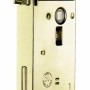 Serratura da infilare in metallo per porte interne, color oro. Serratura per porte interne.