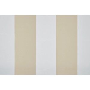 Campione di tessuto per tenda a rullo t.b.t. con ampie strisce beige e bianche.