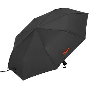 Ombrello OBI nero semiautomatico, Ø 98 cm, con logo OBI. Ideale per i giorni di pioggia.