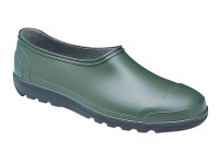 Ciabatte Da Giardino Uomo In Gomma - Zoccoli Plastica Verde, Tacco Basso, Larghezza Normale