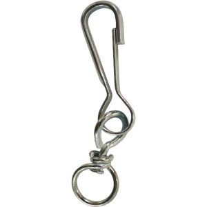 Moschettone argentato con anello, categoria: Moschettoni.