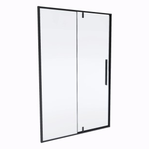 Porta doccia t.b.t. con telaio nero.