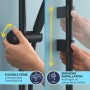Set asta doccia Grohe Quickfix Vitalio Comfort 110 nero: regolazione flessibile dell'altezza e facile installazione.