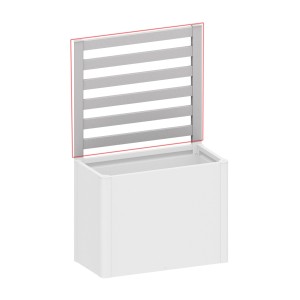 Biohort grigliato, argento-metallizzato, per aiuola rialzata lato 1m. Accessorio per piante.