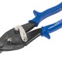 Cesoie per lamiera LUX Classic, 240 mm, taglio destro con manico blu.