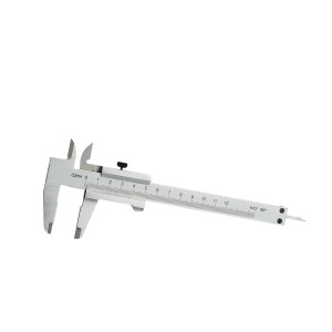 Calibro LUX Comfort 150 mm, strumento di misura con vite di bloccaggio e scala stampata.