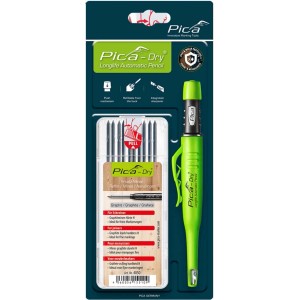 Set matita automatica Pica-Dry Longlife con mine e temperino integrato.