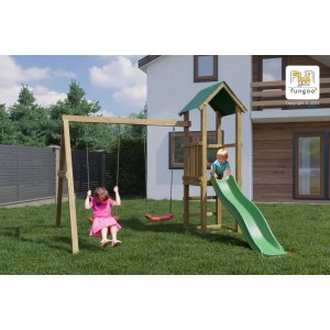 Gioco da giardino Lucas con scivolo e altalene 310x275xh245 cm