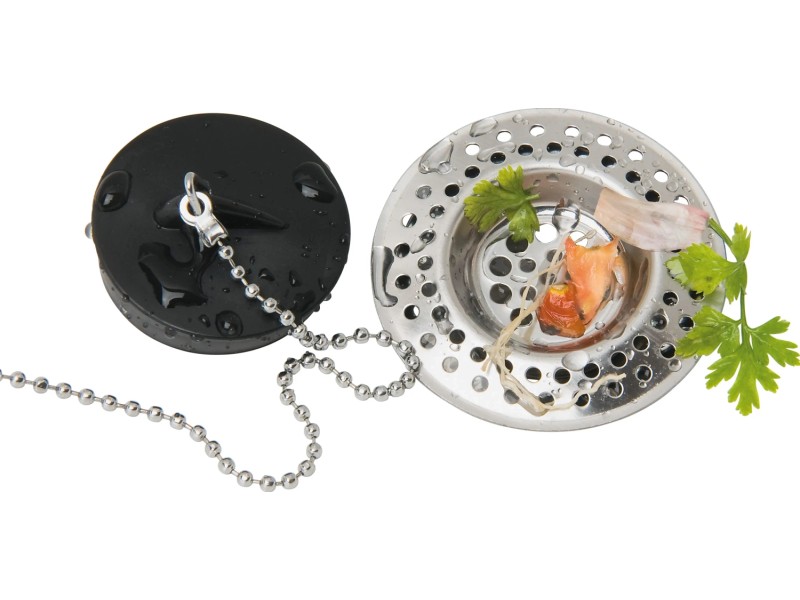 Pacchetto di 2 filtri per lavello da cucina, filtro per lavello in acciaio INOX con maniglia