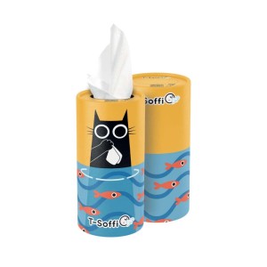 Fazzoletti in tubo T-Soffio Fisch & Cat 3 veli 40 pezzi 7x7x14 cm