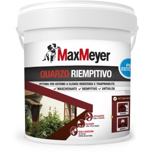 Secchio di pittura per esterni MaxMeyer al quarzo riempitiva, adatta per facciate e muretti.