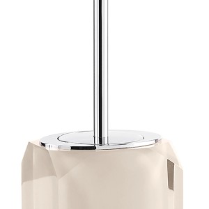 Dettaglio: Scopini WC t.b.t. con contenitore beige e manico cromato.