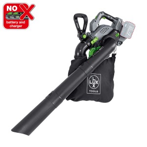 Soffiatore aspiratore a batteria LUX A-LS-2x20/15 A (senza batteria/caricabatterie) con sacco di raccolta. Soffiatore per lavori di giardinaggio.