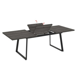 Tavolo allungabile da pranzo Lavinya grigio 170x90x75 cm