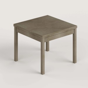 Tavolo raddoppiabile Firenze argilla 90x90x77 cm