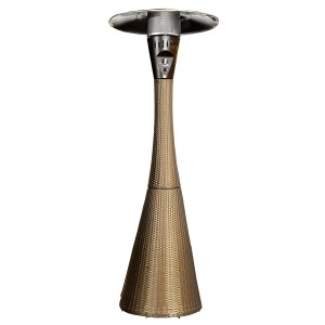 Stufa a gas da esterno effetto rattan. Fungo riscaldante per giardino e terrazza.