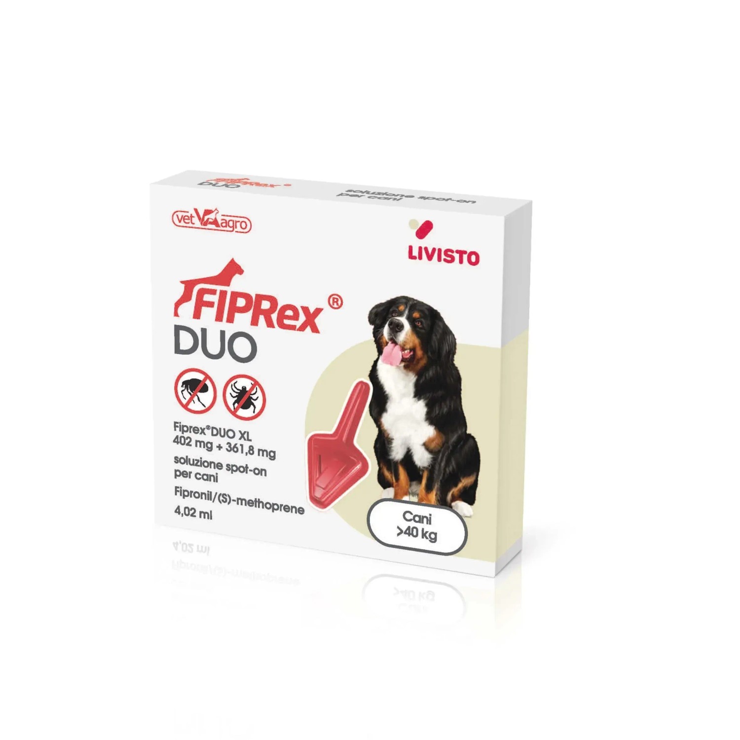 FIPRex DUO spot-on per cani oltre 40kg, per il controllo dei parassiti. Include applicatore.