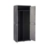 Armadio da esterno alto 3 ripiani e portascope in plastica 66x40xH172 cm_2