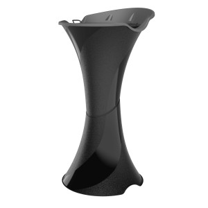 Decorazione da giardino t.b.t. nera con design curvo per esterni.