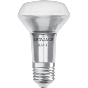 Lampadina Ledvance Smart+ Reflector E27, RGBW, dimmerabile. Lampadina smart per illuminazione personalizzata.