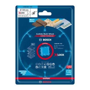 Disco da taglio Bosch Expert Carbide Multi Wheel, 125 mm, per smerigliatrici angolari con X-Lock.