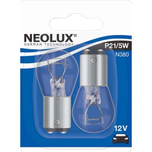 Lampadine auto Neolux P21/5W, 12V, per impianto elettrico auto.