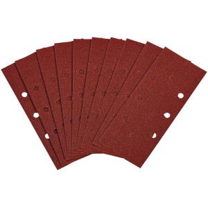 Fogli abrasivi LUX K100, 93x230mm, confezione da 10 per levigatrici orbitali, per la lavorazione di legno e metallo.
