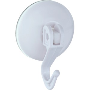 Wenko gancio a ventosa a leva, set da 2, bianco, per bagno e casa. Tiene senza forare.