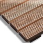 Piastrelle in legno per doccia, scanalate, marroni. Ideali per bagno e area benessere.