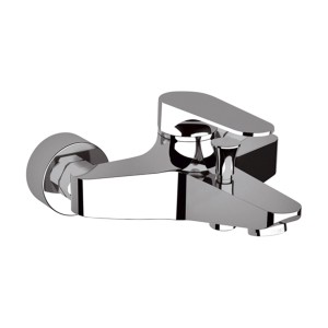 Miscelatore per vasca t.b.t. lucido per montaggio a parete.