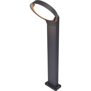 Moderna lampada da vialetto a LED Lutec Polo in antracite, 1.100 lumen, luce bianca calda.