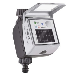 Claber programmatore per irrigazione con pannello solare per irrigazione automatica del giardino.