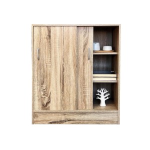 Armadio in truciolare con ante scorrevoli 2 ripiani 60x30x71 cm legno