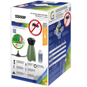 Kit nebulizzatore Geyser Stocker, portatile 2L con accessori e Florifens. Ideale per il controllo dei parassiti.