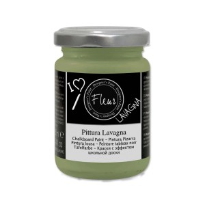 Pittura lavagna verde in barattolo di vetro di Fleur, ideale per il fai-da-te.