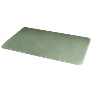 Tappeto da bagno rettangolare verde.