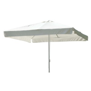 Ombrellone da mercato t.b.t. bianco con forma quadrata.