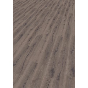 Pavimento in laminato Excellent Oak Ambience, decoro rovere scuro con struttura in legno.