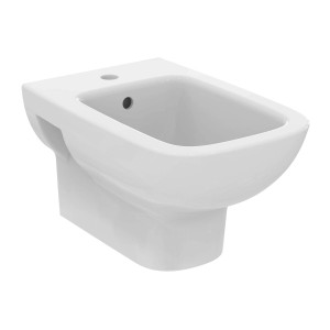Bidet bianco sospeso.