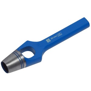 LUX punzone per fori 20 mm Comfort, utensile in acciaio blu per fori precisi su moquette, cartone e sughero.