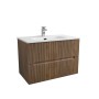 t.b.t. Mobile bagno con lavabo e rubinetto.