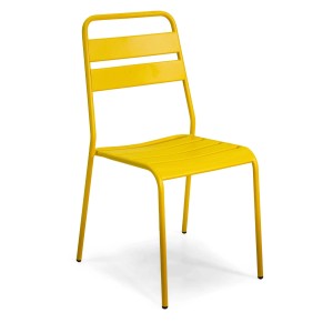 Sedia da giardino senza cuscino Rovigo in metallo giallo
