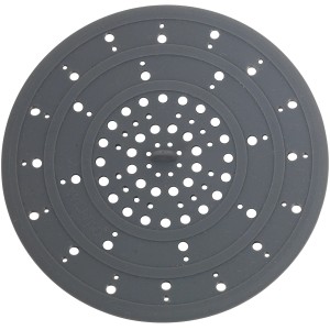 Filtro scarico Wenko in silicone grigio, Ø 12 cm, per cucina e bagno.