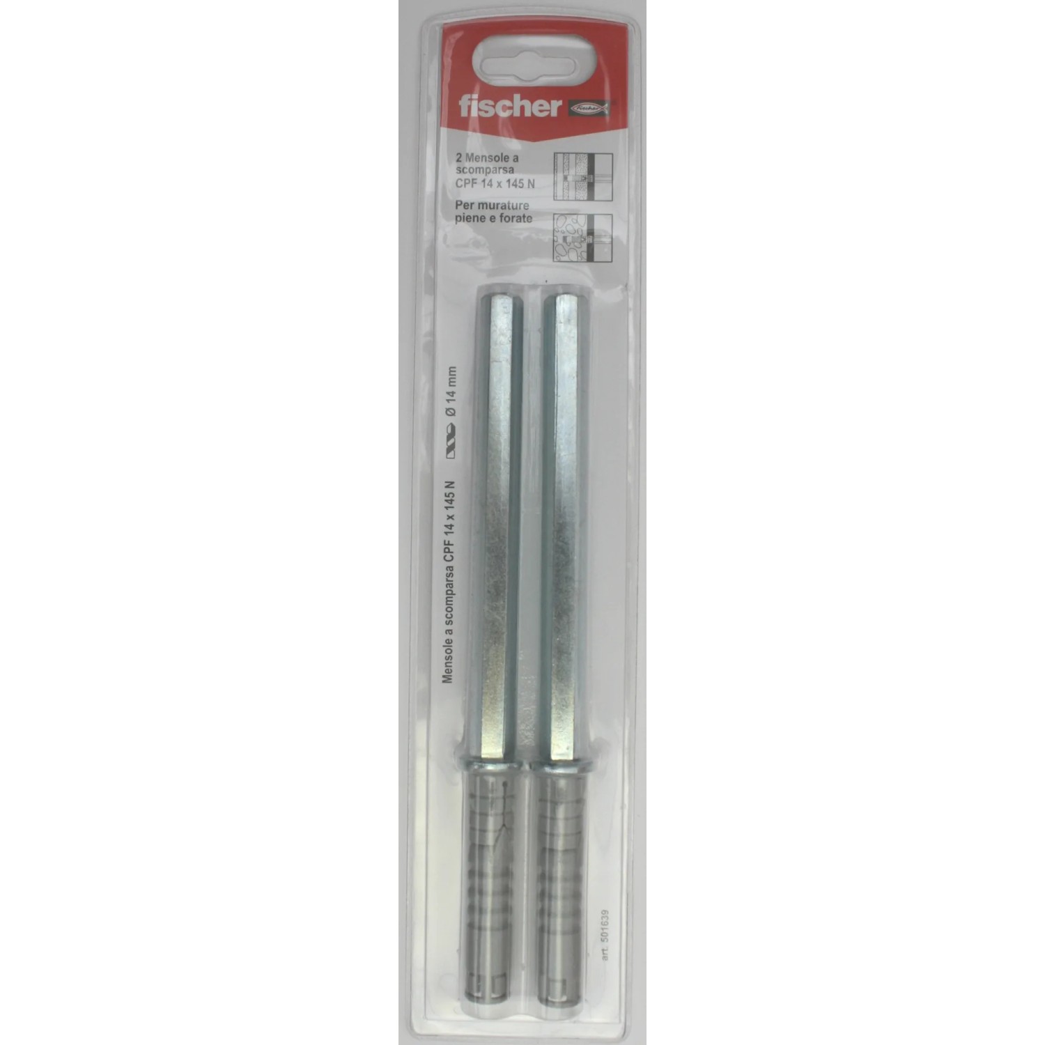 Fischer Tasselli CPF 14x145 mm, tasselli per montaggio a parete.