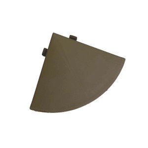 Bordura t.b.t., elemento angolare marrone per bordi di muri e aiuole.