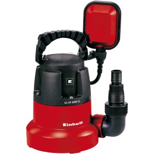 Pompa ad immersione Einhell GC-SP 3580 LL: Pompa per acque chiare rosso-nera con interruttore a galleggiante.