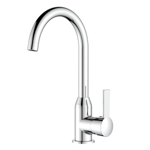 Miscelatore monocomando t.b.t. lucido per cucina o bagno.